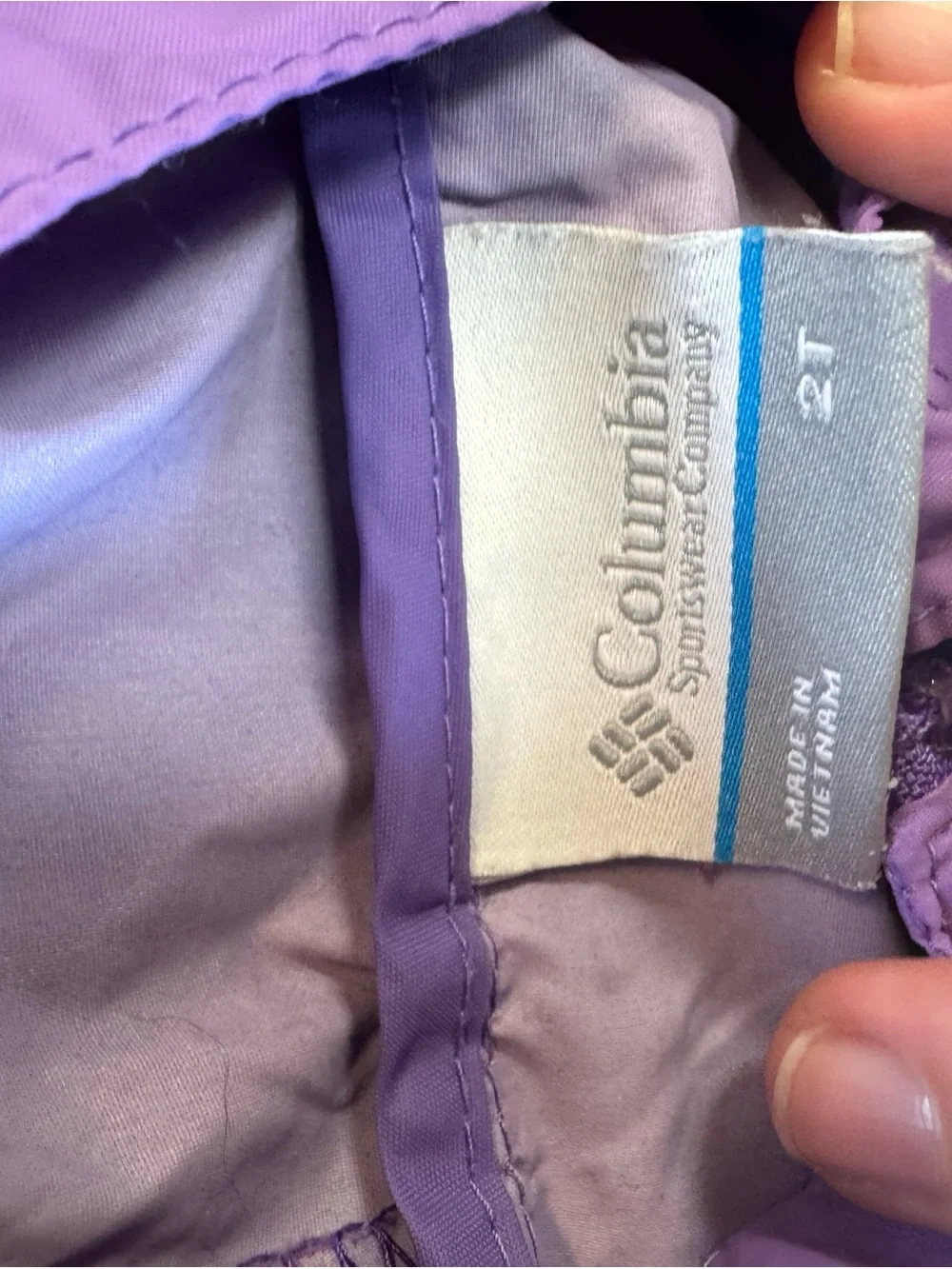 Columbia Girls' Purple Rain Jacket - Lightweight Toddler 2T